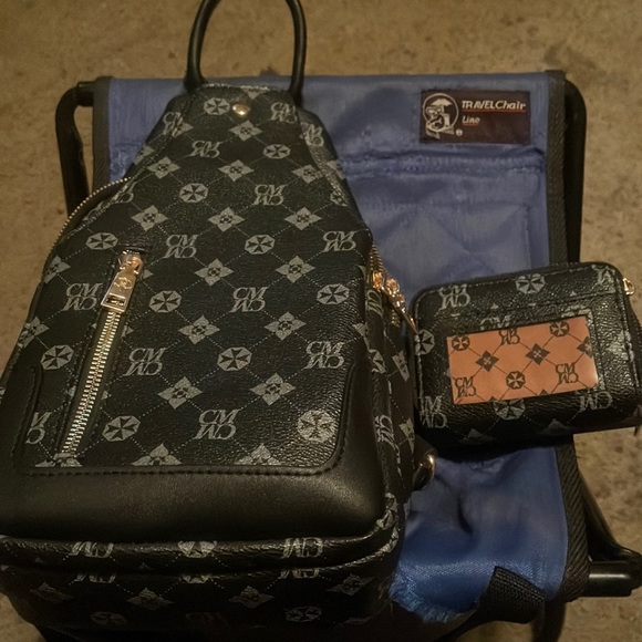 CharisMa satchel purse and wallet to match black and brown small - Picture 1 of 4